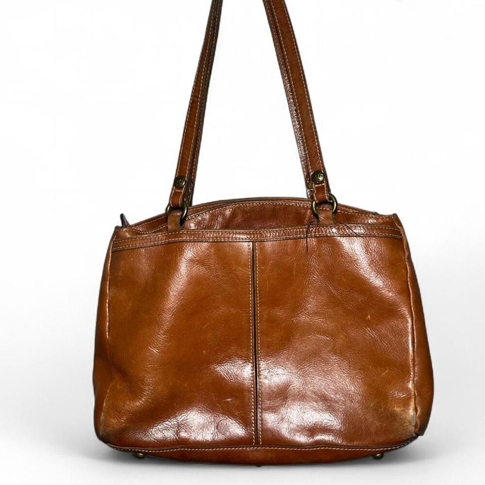 Patricia Nash Leather Poppy Tote Bag with Multi Pockets Boho Festival Casual